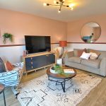 Stylish modern living room with cosy decor.