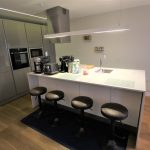 Modern kitchen with island and appliances