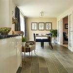 Modern dining room with stylish decor.