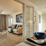 Modern open-plan living and kitchen area