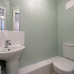 Modern bathroom with toilet and sink