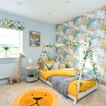 Colourful jungle-themed children's bedroom decor