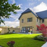 Modern house with garden and patio