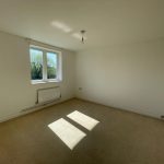 Empty room with window and beige carpet