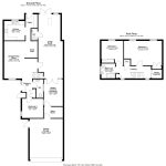 Two-storey house with three bedrooms, double garage.