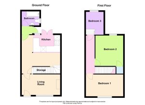 Two-storey house floor plan layout.