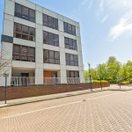Modern office building on sunny day