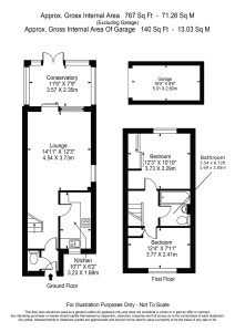 Two-storey house floor plan with garage.