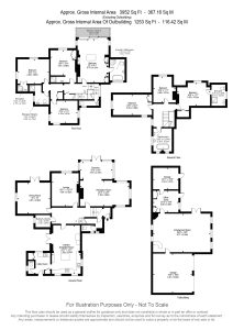 Detailed floor plan of a multi-storey house.