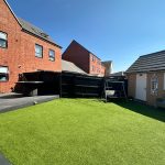 Modern house with garden and patio