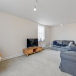 Modern living room with sofas and TV