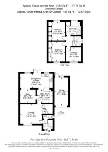 House floor plan with dimensions and room labels.