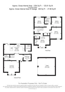 Two-storey house floor plan with garage