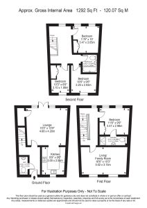 Three-storey house floor plan