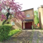 Brick house with purple tree and driveway view.