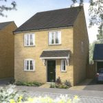 Two-storey brick house with small garden and driveway.