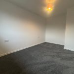 Empty room with carpet and ceiling light