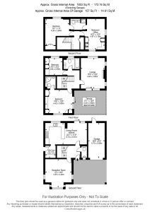 Three-storey house floor plan with rooms labelled.