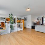 Spacious open-plan living room with modern decor