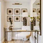 Modern home office with art and decor