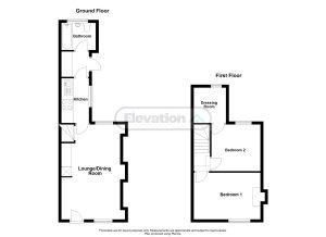 Two-storey house floor plan with labelled rooms.