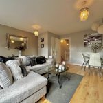 Modern living room with stylish furniture and décor.