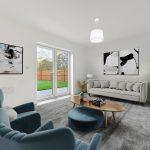 Modern living room with elegant furnishings.