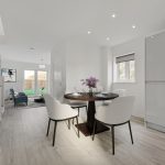 Modern open-plan kitchen and dining area