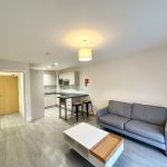 Modern open-plan living room and kitchen