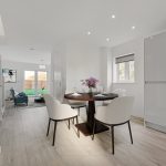 Modern open-plan kitchen and living room interior