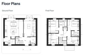 House floor plans, ground and first floors.