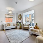 Modern bright living room with neutral decor