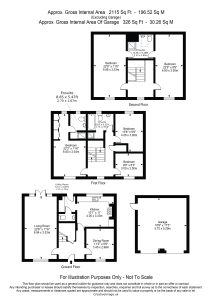 House floor plan with dimensions and room labels.
