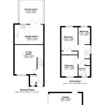 Floor plan with ground and first floor layout.